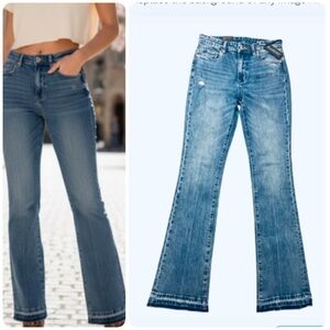 Blank NYC Festival  The Hoyt Trendy High waist Bootcut Blue denim Jeans